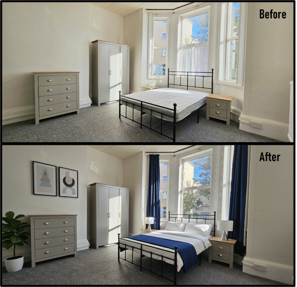 HMO Pre-Let Strategy staged room Great Yarmouth